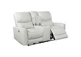 610261P-S2 Greenfield 2-piece Power Reclining Sofa Set Dove Grey