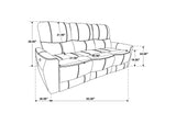 610261P-S2 Greenfield 2-piece Power Reclining Sofa Set Dove Grey