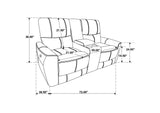 610261P-S2 Greenfield 2-piece Power Reclining Sofa Set Dove Grey