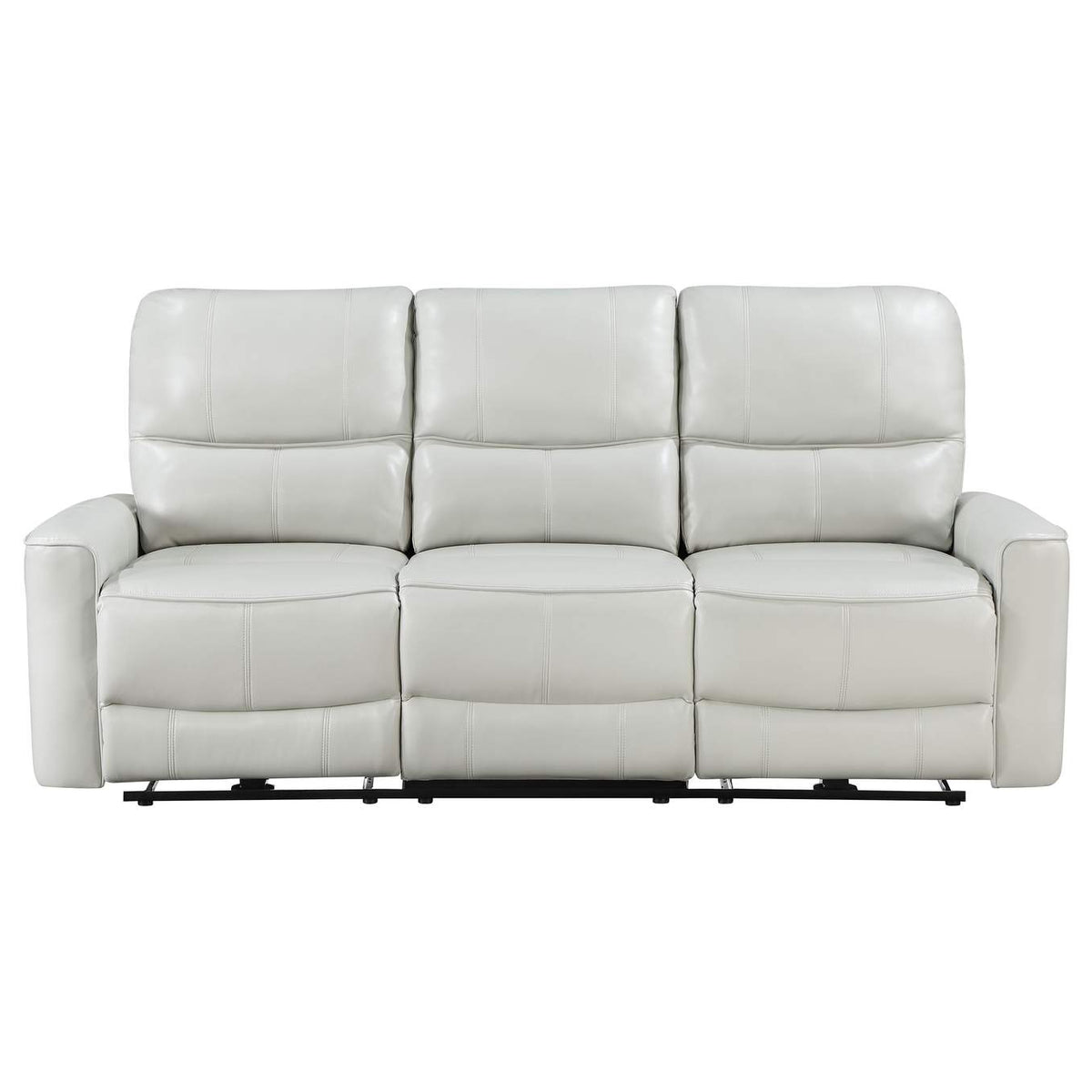 610261P Greenfield Upholstered Power Reclining Sofa Dove Grey