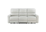 610261P Greenfield Upholstered Power Reclining Sofa Dove Grey