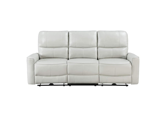 610261P Greenfield Upholstered Power Reclining Sofa Dove Grey