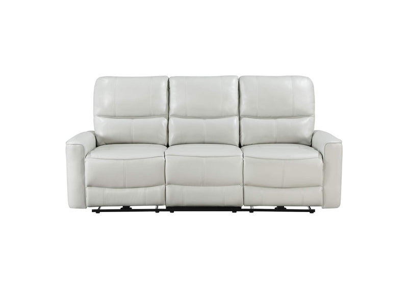610261P Greenfield Upholstered Power Reclining Sofa Dove Grey