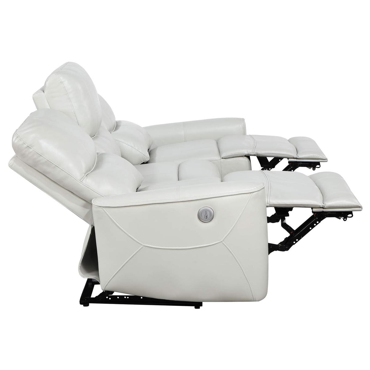 610261P Greenfield Upholstered Power Reclining Sofa Dove Grey