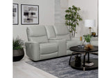 610262P Greenfield Upholstered Power Reclining Loveseat Dove Grey