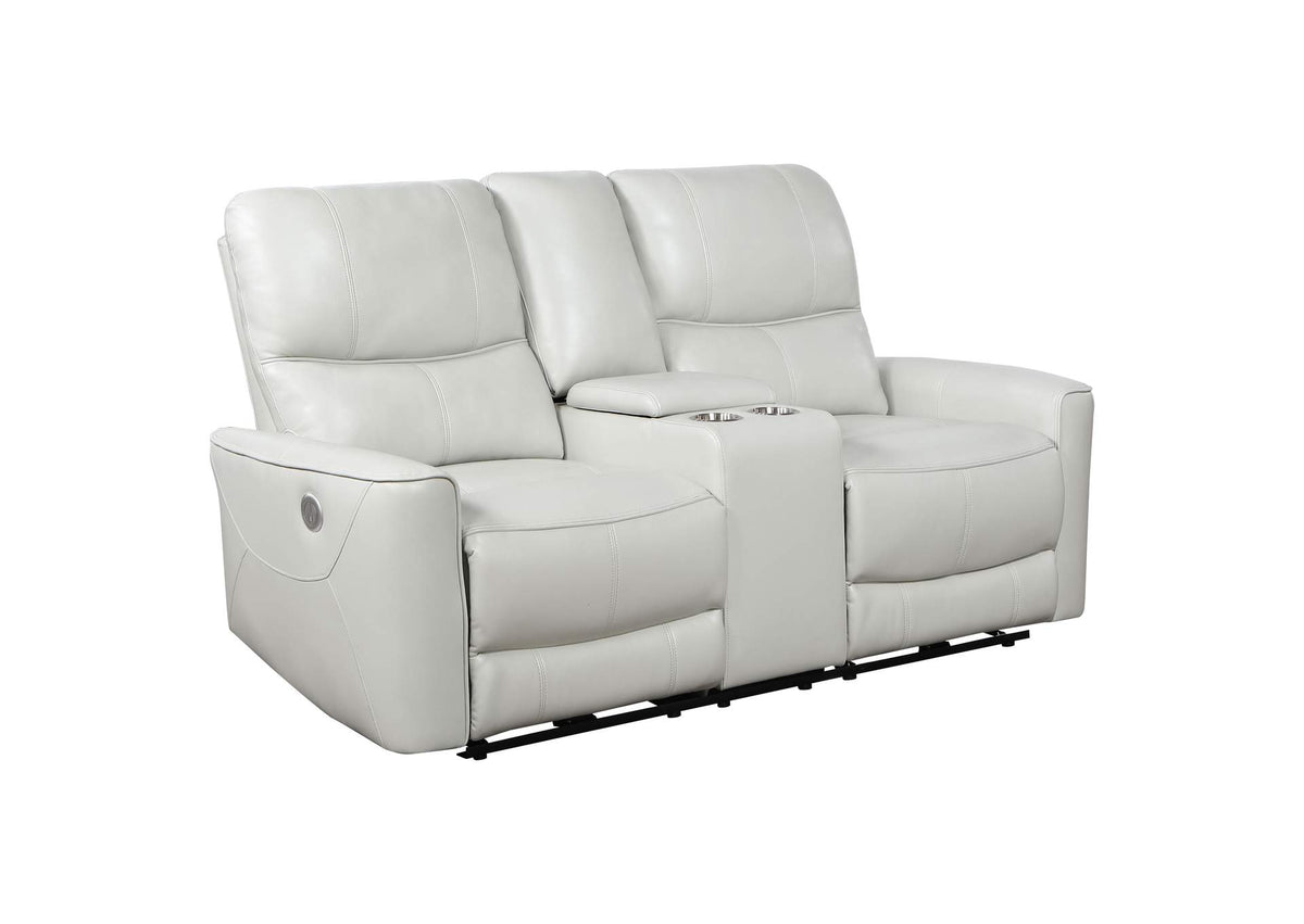 610262P Greenfield Upholstered Power Reclining Loveseat Dove Grey