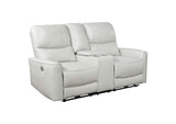 610262P Greenfield Upholstered Power Reclining Loveseat Dove Grey