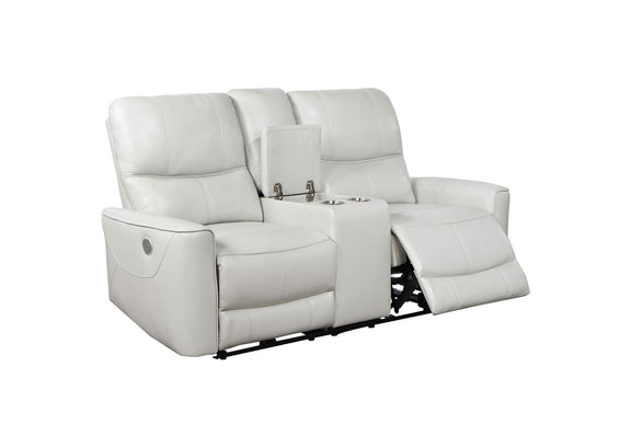 610262P Greenfield Upholstered Power Reclining Loveseat Dove Grey