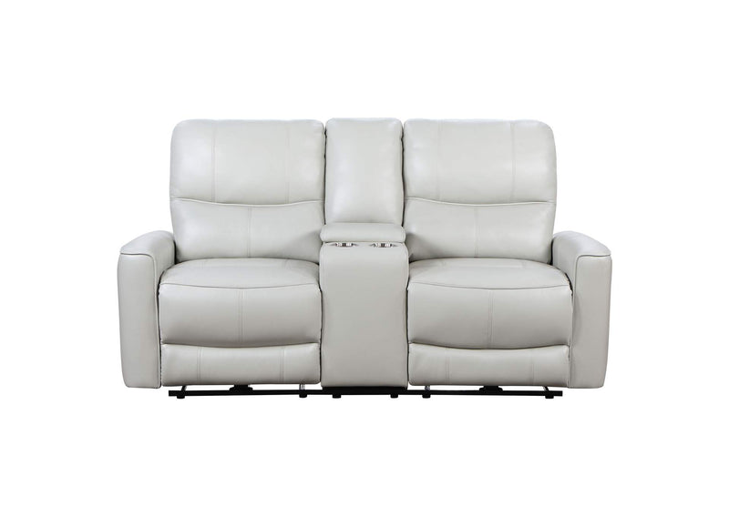 610262P Greenfield Upholstered Power Reclining Loveseat Dove Grey