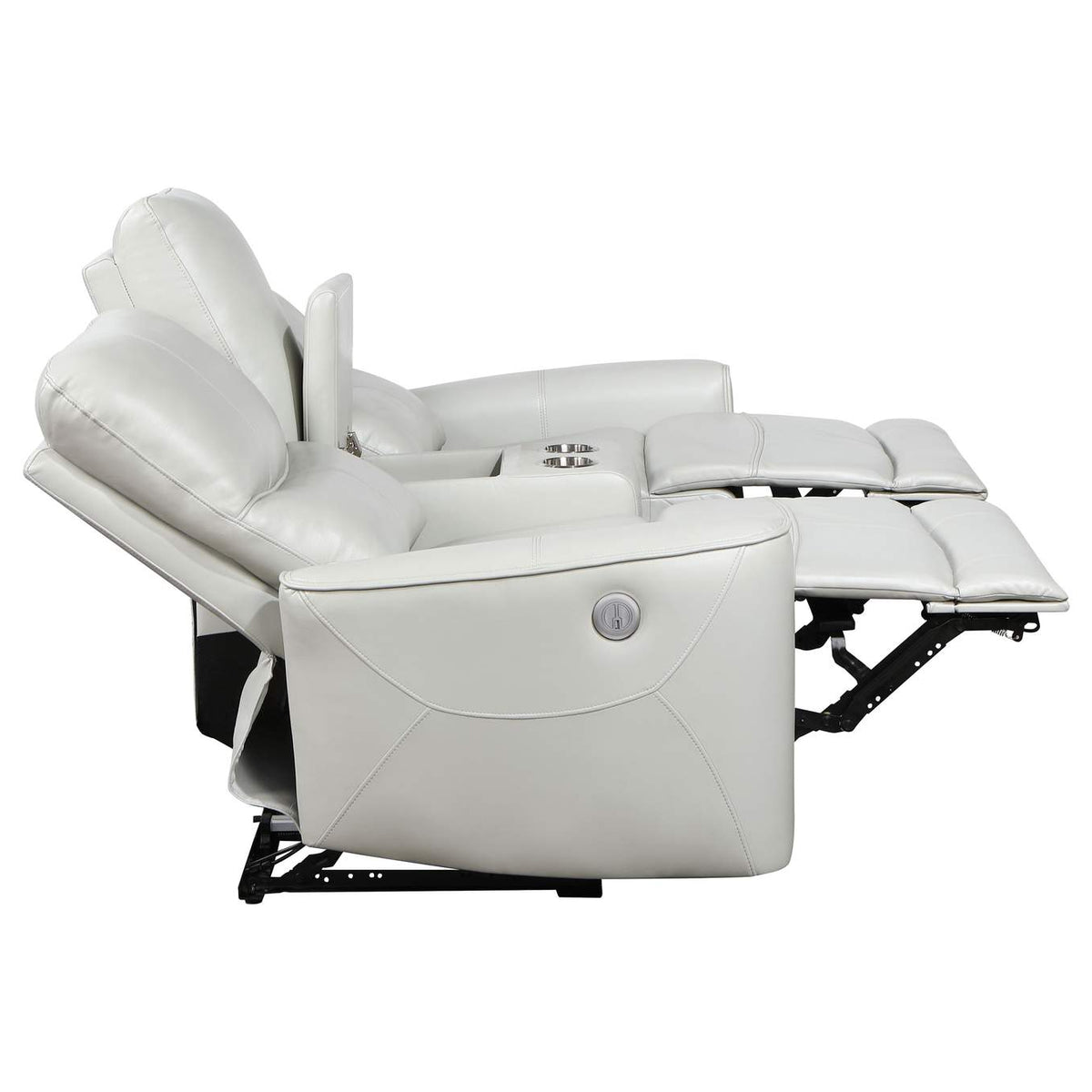 610262P Greenfield Upholstered Power Reclining Loveseat Dove Grey