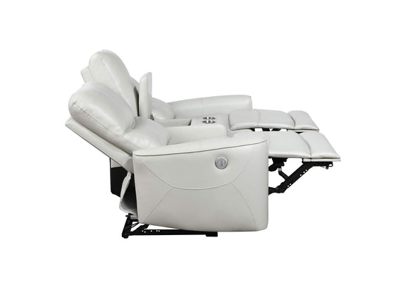 610262P Greenfield Upholstered Power Reclining Loveseat Dove Grey
