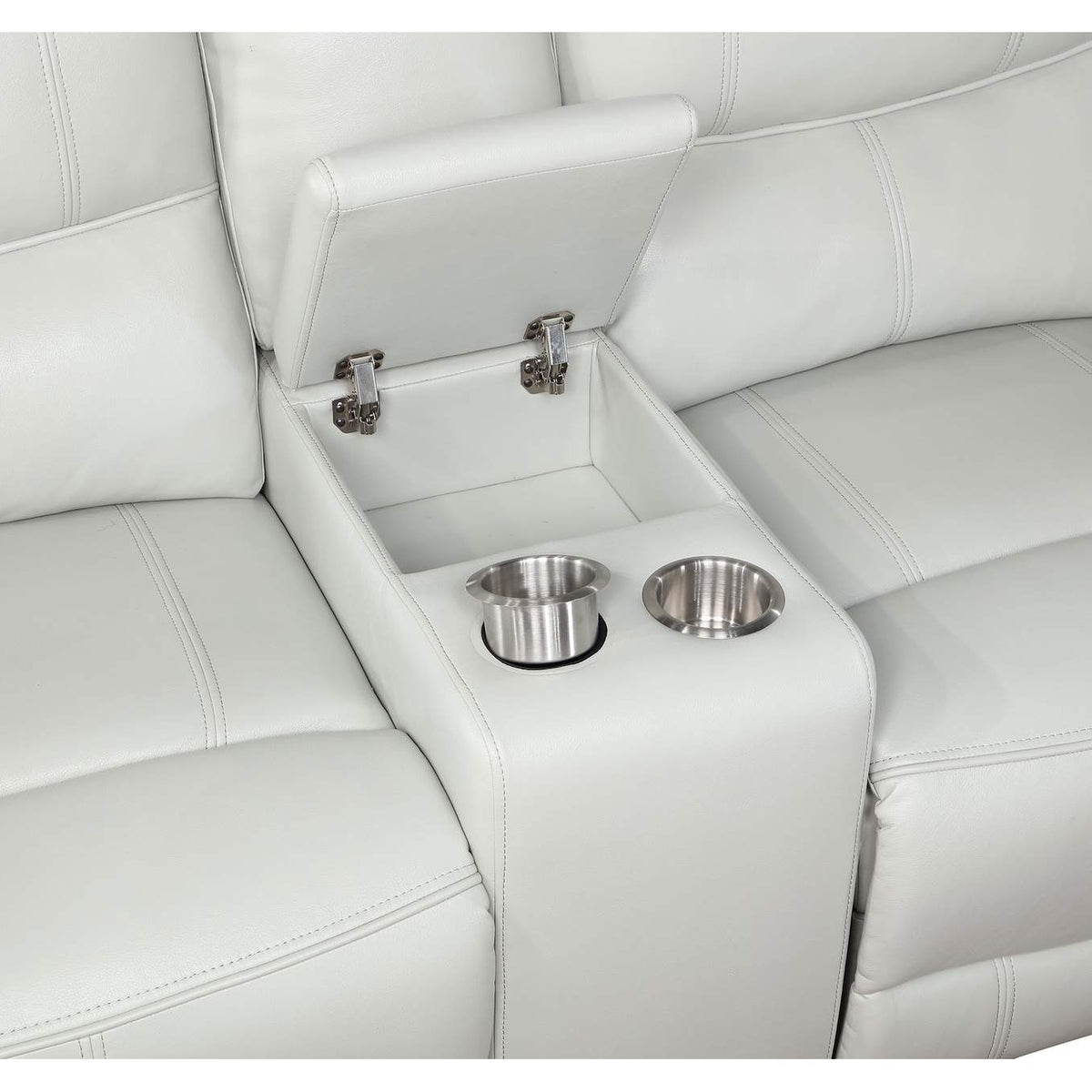 610262P Greenfield Upholstered Power Reclining Loveseat Dove Grey