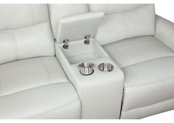 610262P Greenfield Upholstered Power Reclining Loveseat Dove Grey