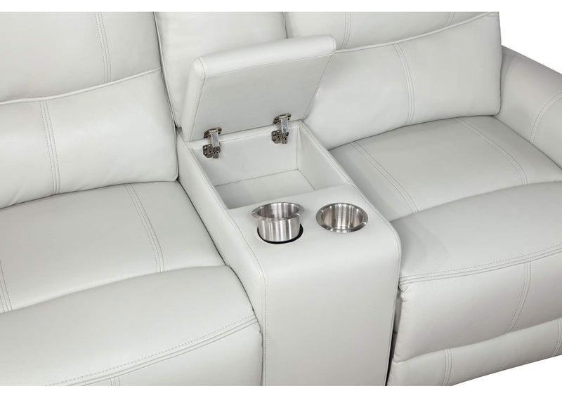 610262P Greenfield Upholstered Power Reclining Loveseat Dove Grey