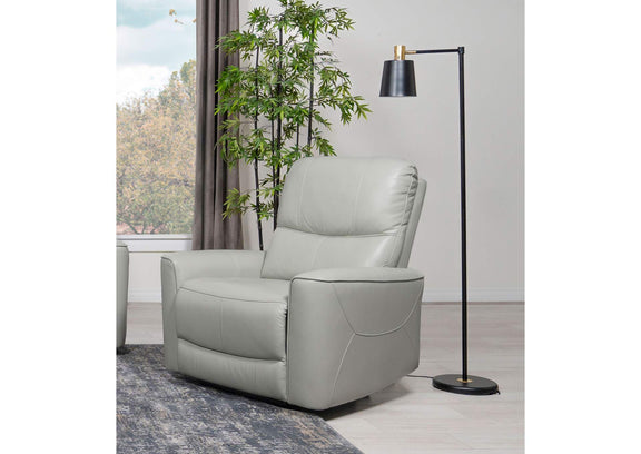 610263P Greenfield Upholstered Power Recliner Chair Dove Grey
