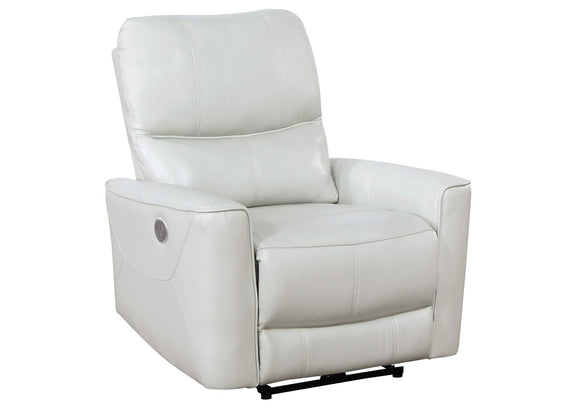 610263P Greenfield Upholstered Power Recliner Chair Dove Grey