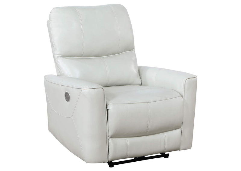 610263P Greenfield Upholstered Power Recliner Chair Dove Grey