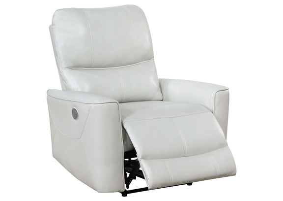 610263P Greenfield Upholstered Power Recliner Chair Dove Grey