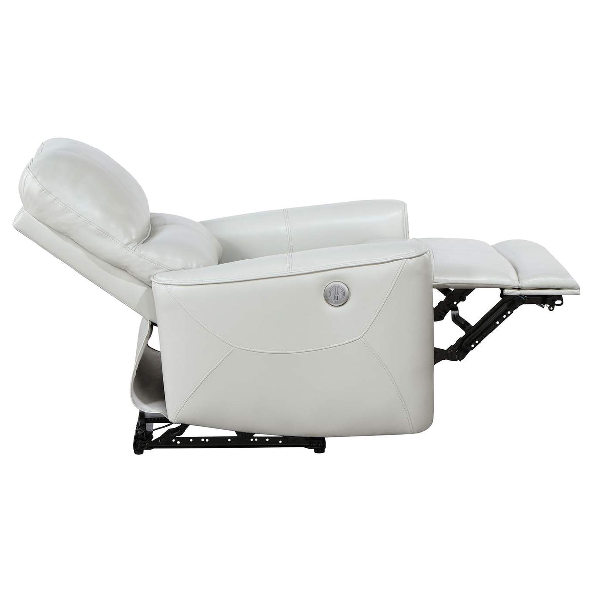 610263P Greenfield Upholstered Power Recliner Chair Dove Grey