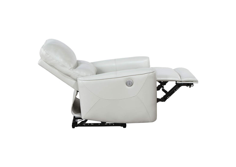 610263P Greenfield Upholstered Power Recliner Chair Dove Grey