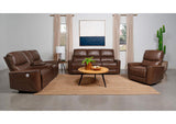 610264P-S3 Greenfield 3-piece Power Reclining Sofa Set Saddle Brown