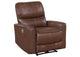 610266P Greenfield Upholstered Power Recliner Chair Saddle Brown