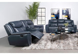 Sloane 2-piece Upholstered Reclining Sofa Set Blue