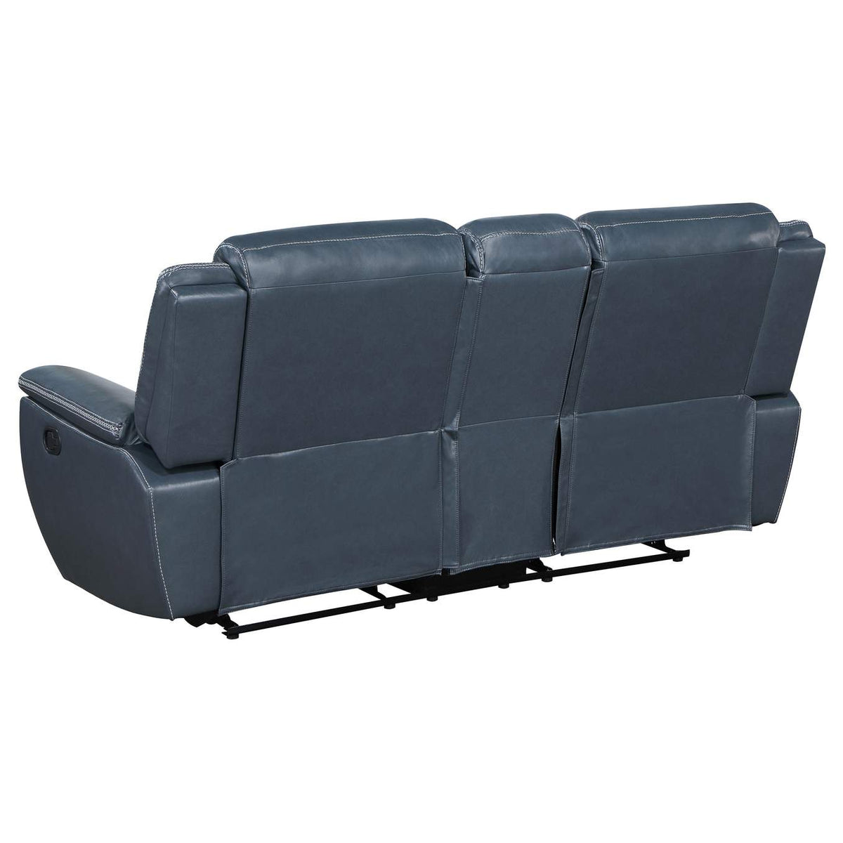 610272 Sloane Upholstered Padded Arm Reclining Loveseat Blue