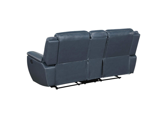 610272 Sloane Upholstered Padded Arm Reclining Loveseat Blue