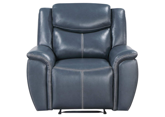 610273 Sloane Upholstered Padded Arm Recliner Chair Blue