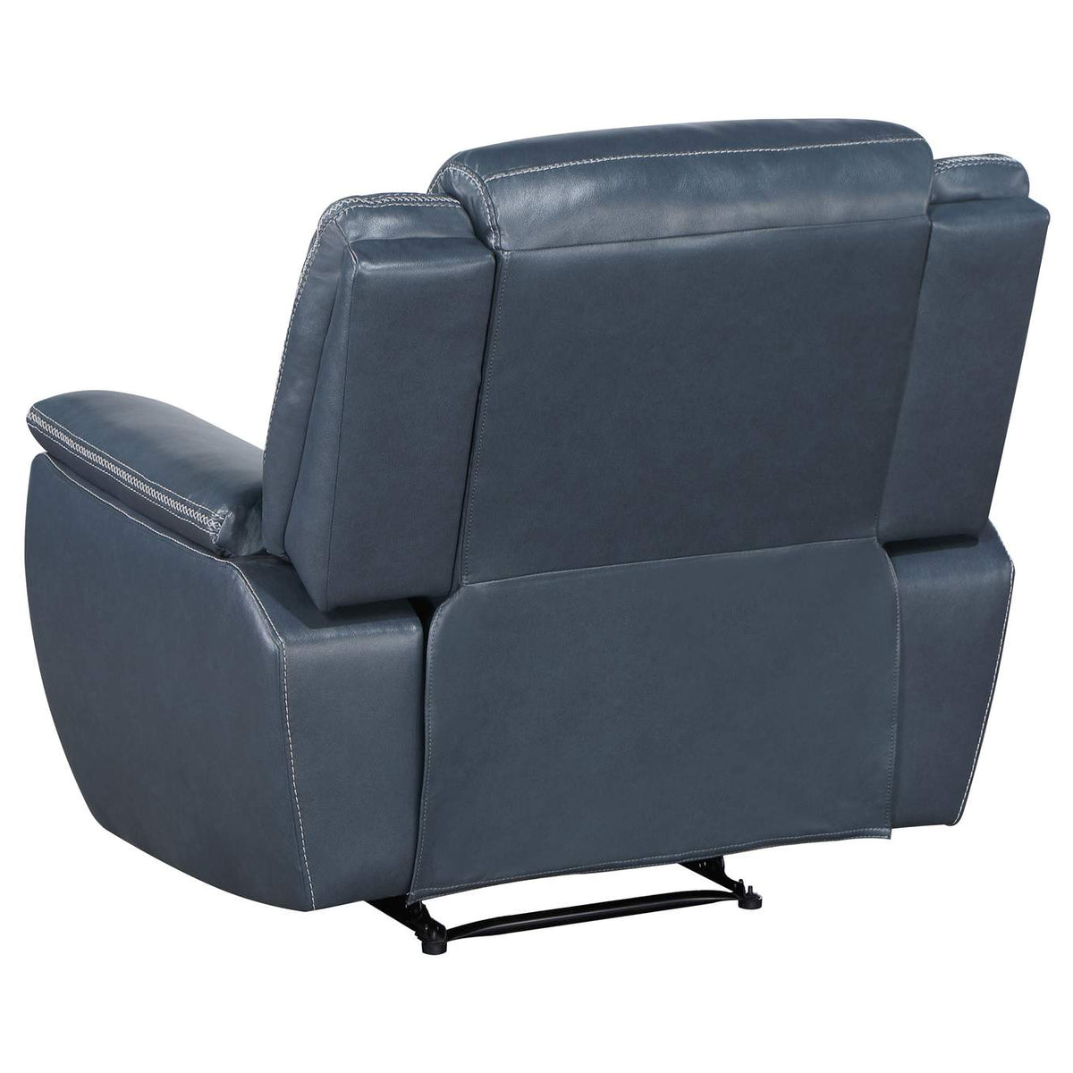 610273 Sloane Upholstered Padded Arm Recliner Chair Blue