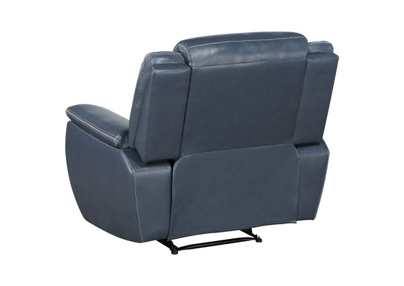 610273 Sloane Upholstered Padded Arm Recliner Chair Blue