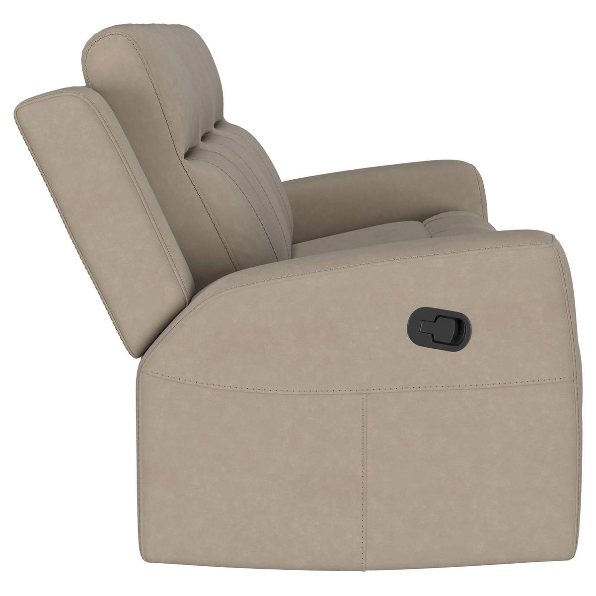 610281-S2 Brentwood 2-piece Upholstered Reclining Sofa Set Taupe