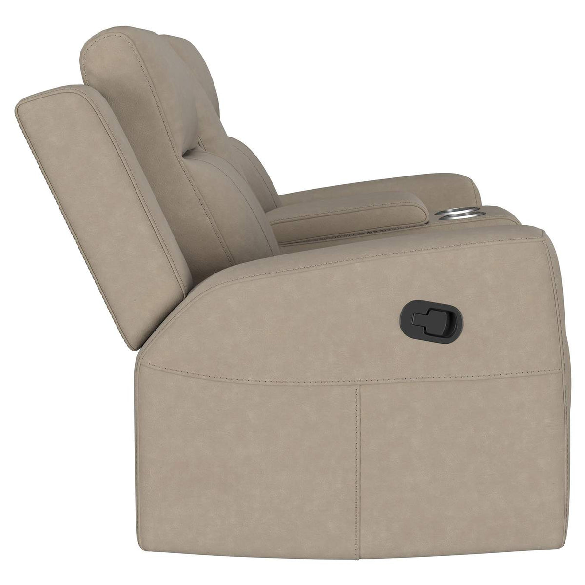 610281-S2 Brentwood 2-piece Upholstered Reclining Sofa Set Taupe