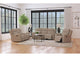 610281-S3 Brentwood 3-piece Upholstered Reclining Sofa Set Taupe