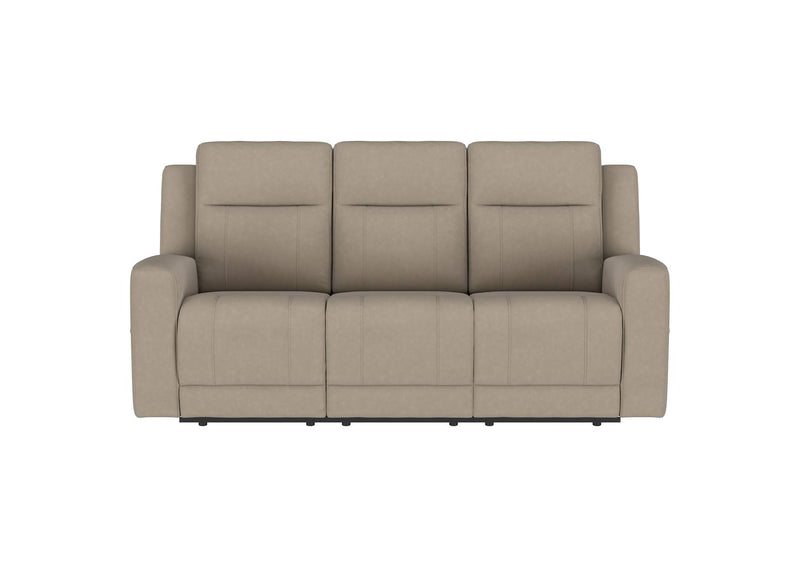 610281-S3 Brentwood 3-piece Upholstered Reclining Sofa Set Taupe