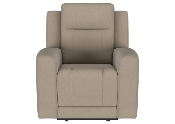 610281-S3 Brentwood 3-piece Upholstered Reclining Sofa Set Taupe