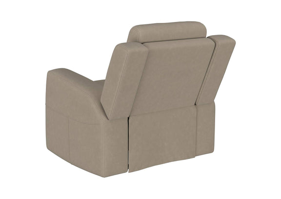 610281-S3 Brentwood 3-piece Upholstered Reclining Sofa Set Taupe