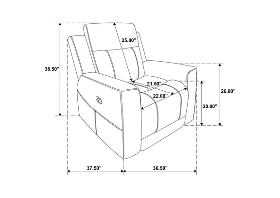 610281-S3 Brentwood 3-piece Upholstered Reclining Sofa Set Taupe