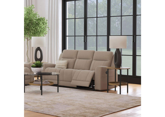 610281 Brentwood Upholstered Motion Reclining Sofa Taupe