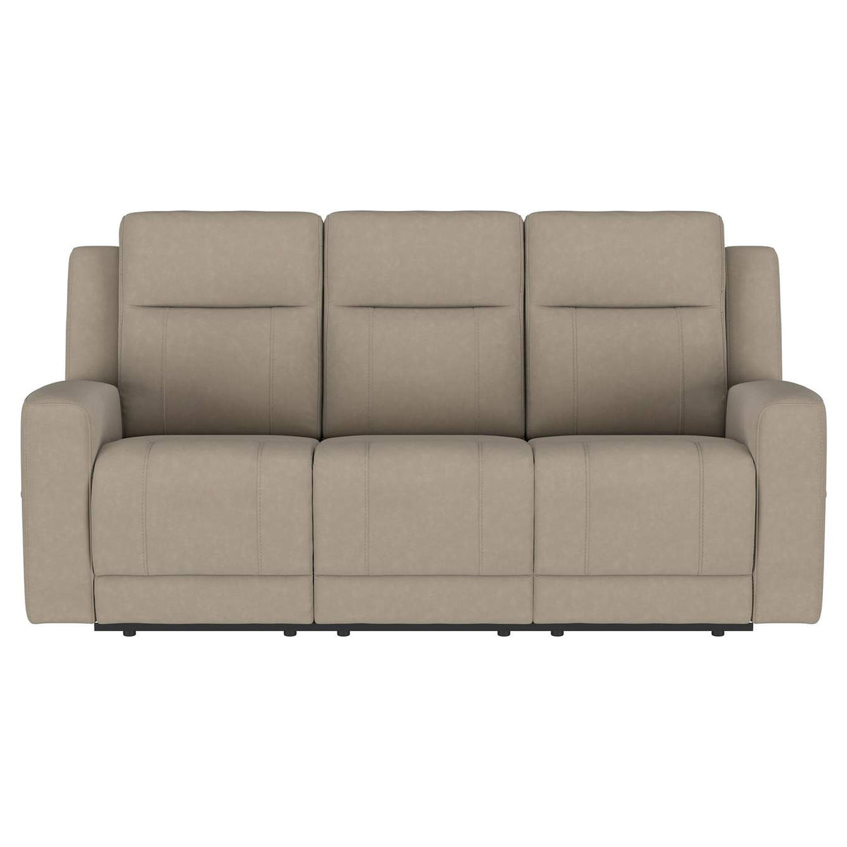 610281 Brentwood Upholstered Motion Reclining Sofa Taupe