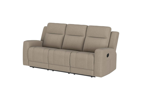 610281 Brentwood Upholstered Motion Reclining Sofa Taupe