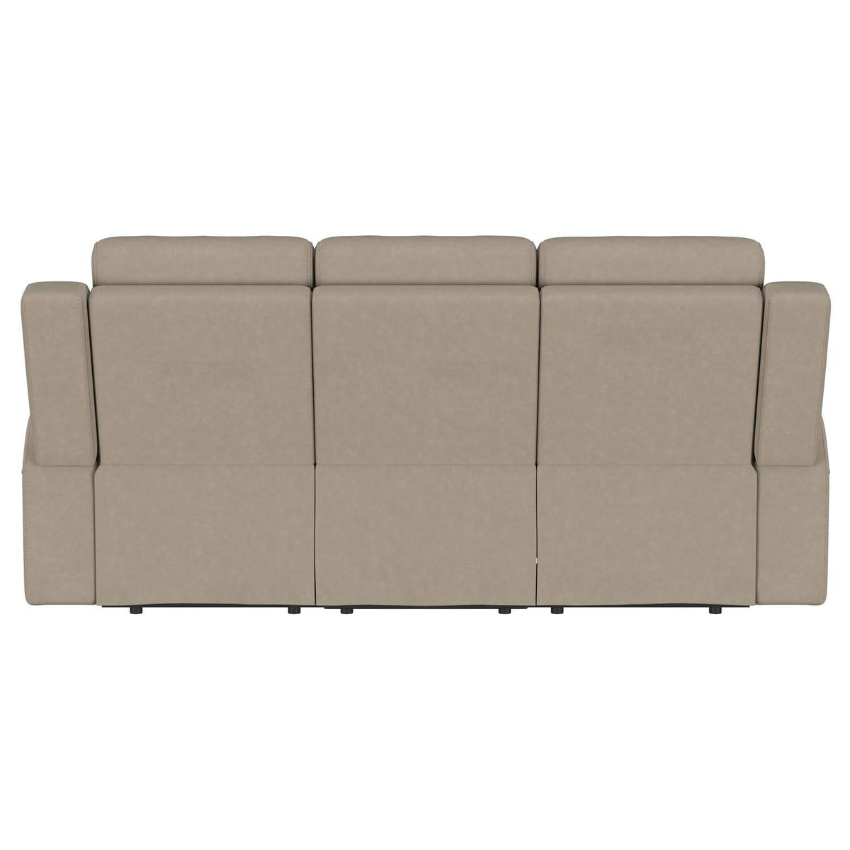 610281 Brentwood Upholstered Motion Reclining Sofa Taupe