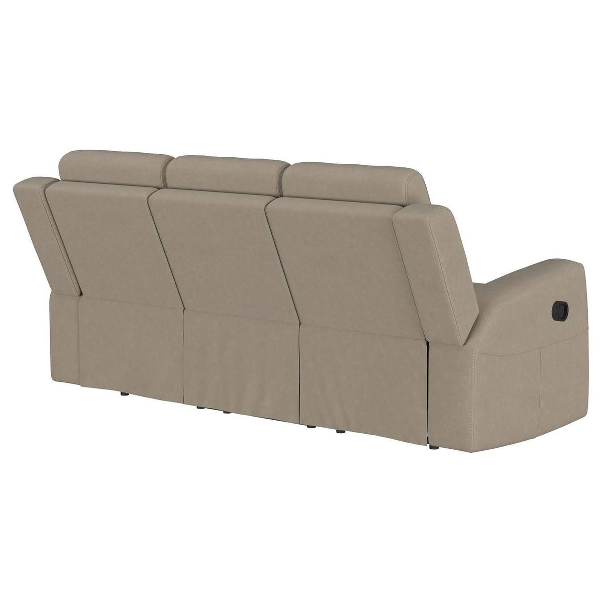 610281 Brentwood Upholstered Motion Reclining Sofa Taupe