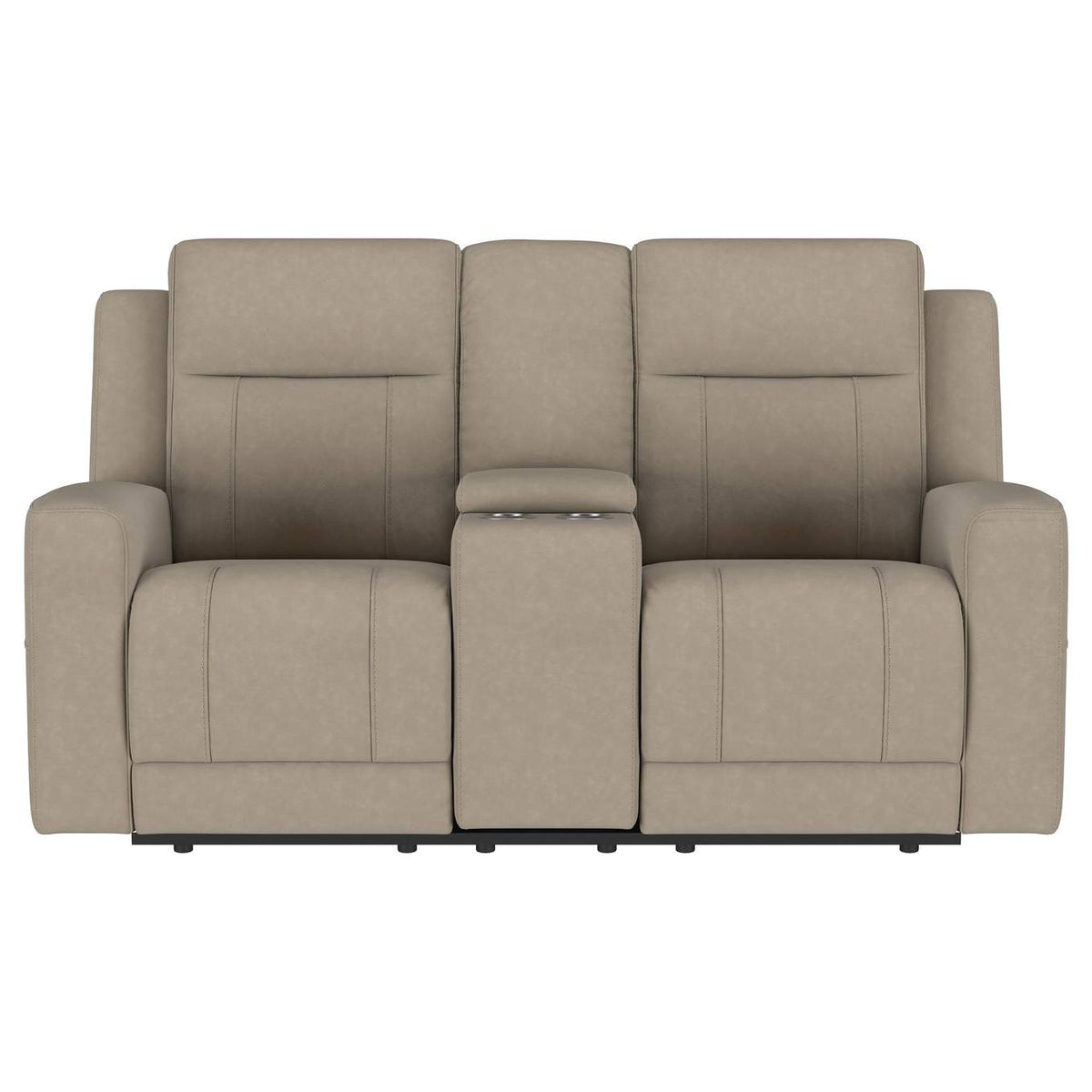 610282 Brentwood Upholstered Motion Reclining Loveseat Taupe