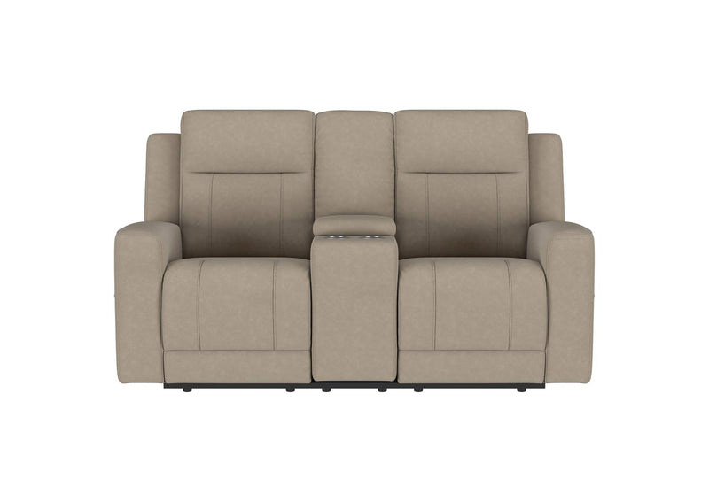 610282 Brentwood Upholstered Motion Reclining Loveseat Taupe