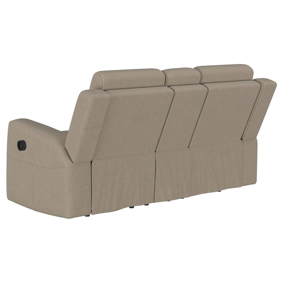 610282 Brentwood Upholstered Motion Reclining Loveseat Taupe