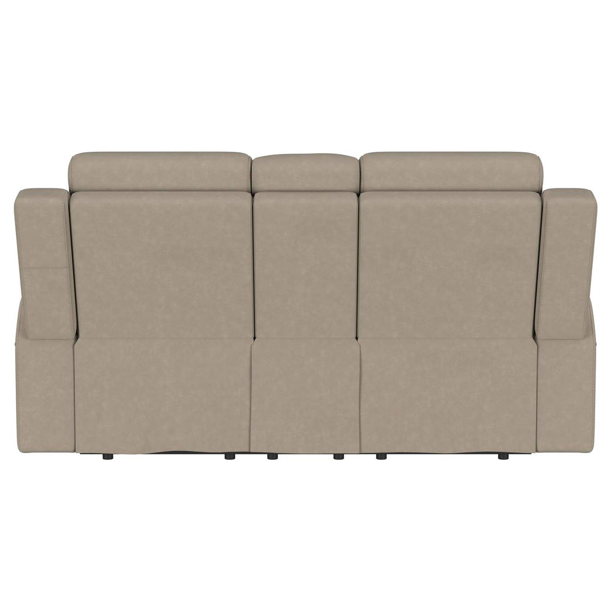 610282 Brentwood Upholstered Motion Reclining Loveseat Taupe