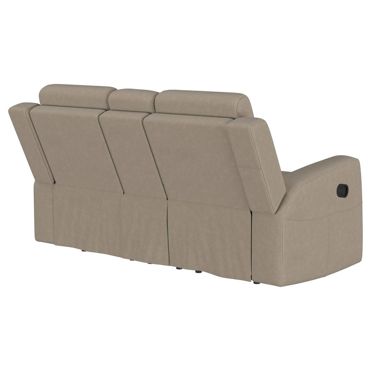 610282 Brentwood Upholstered Motion Reclining Loveseat Taupe