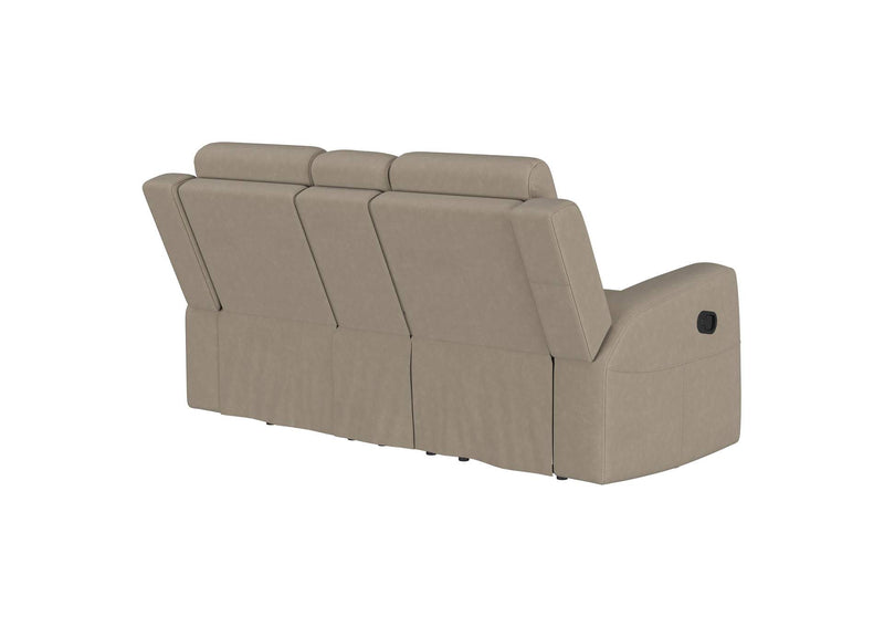 610282 Brentwood Upholstered Motion Reclining Loveseat Taupe